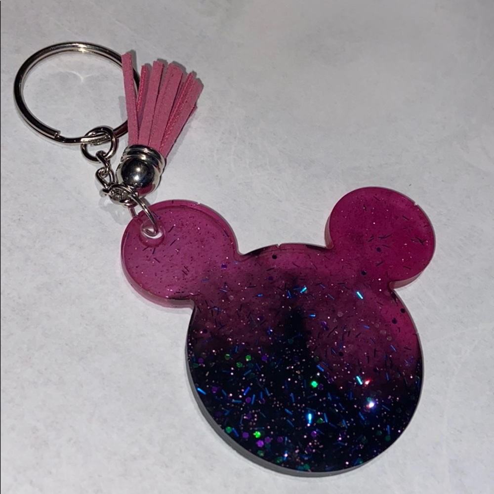 Mouse head keychain ! (Can add name for $3 more !)
